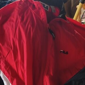 Fila Red and Black Windbreaker